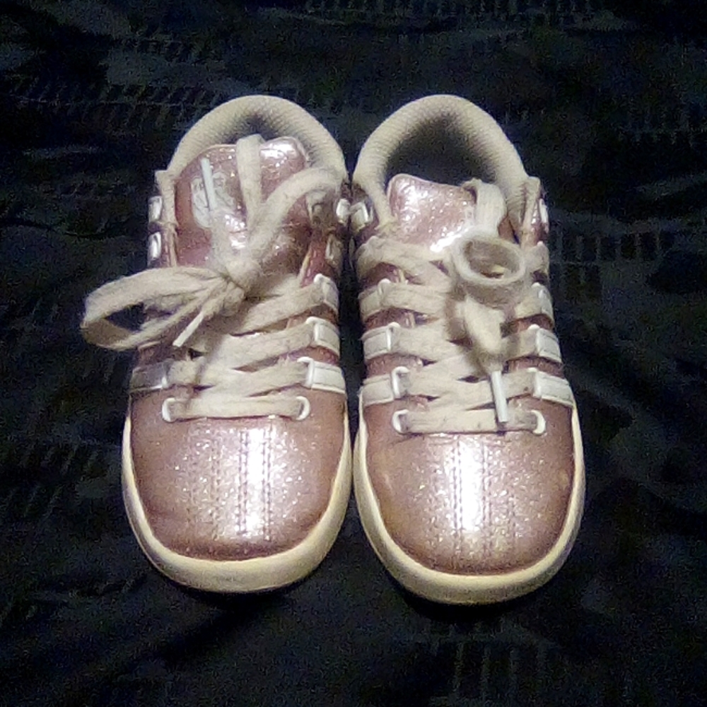Pink glittery kswiss girl sneakers